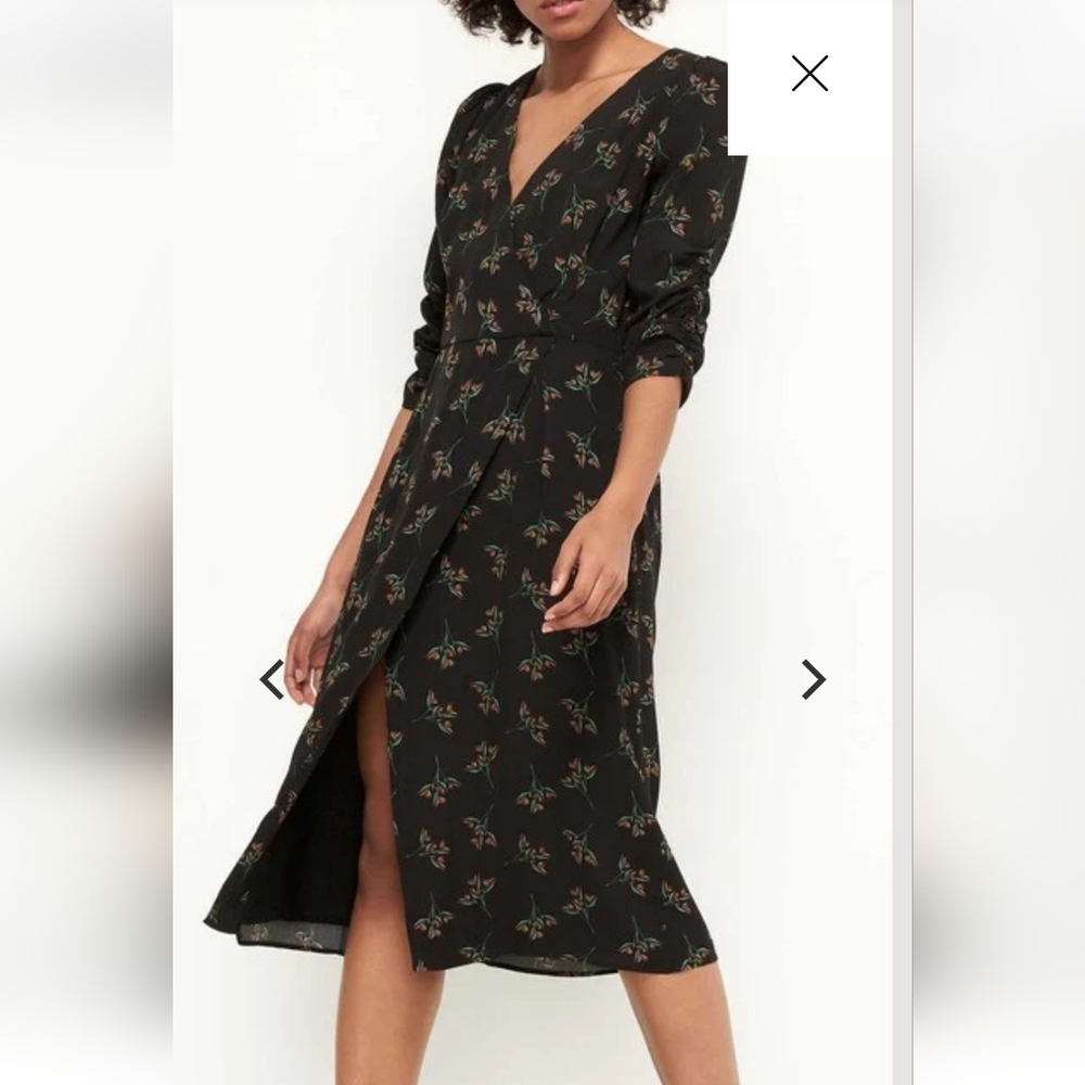 NWT ba&sh Robe Fanny Print Midi Dress | US Size S / 4